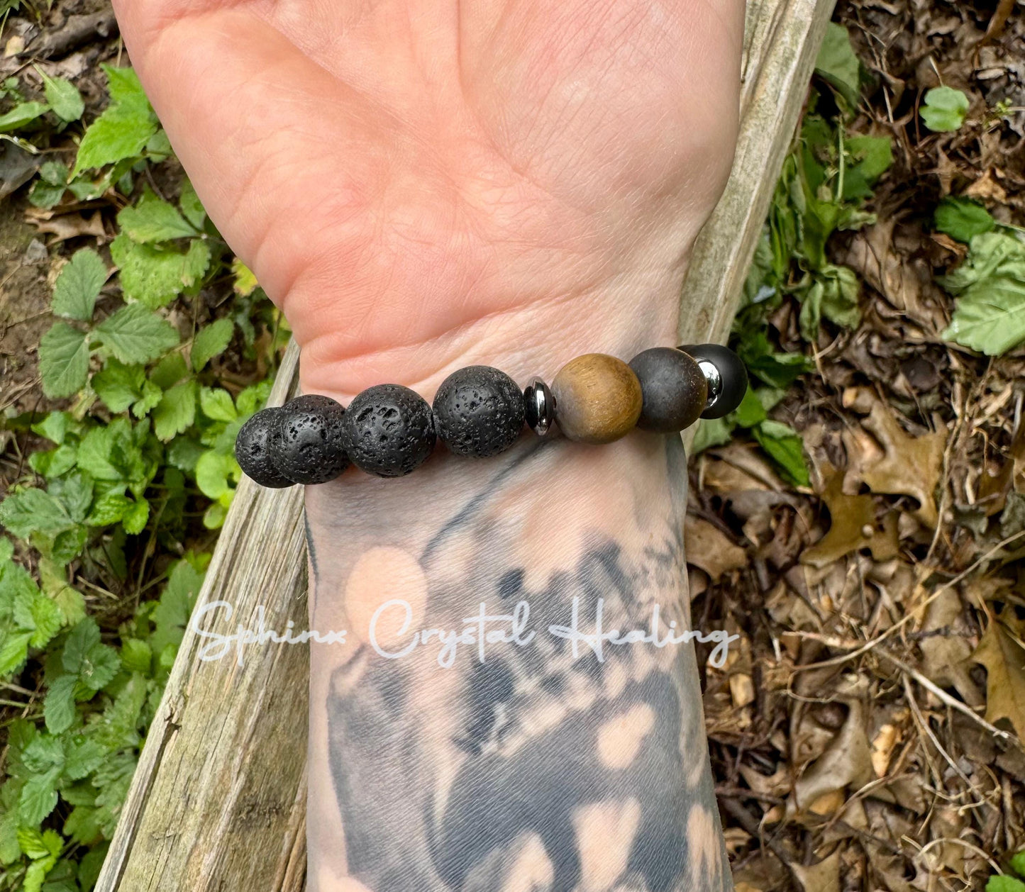 12mm Stress & Anxiety Support  - Strength and Protection " Battle Ropes " Courage - Tigers Eye - Onyx - Crystal Healing Gemstone Bracelet