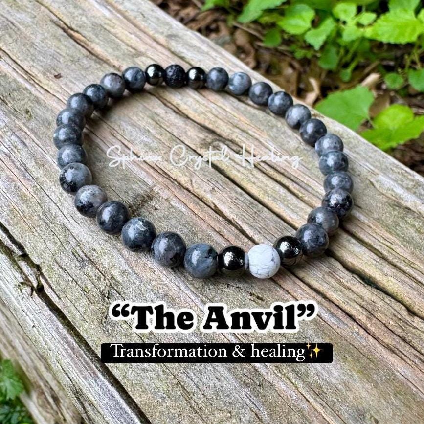 Empath Transformation - Protection  " The Anvil " Grief  Peace Emotional Healing Crystal Therapy Balance Bracelet