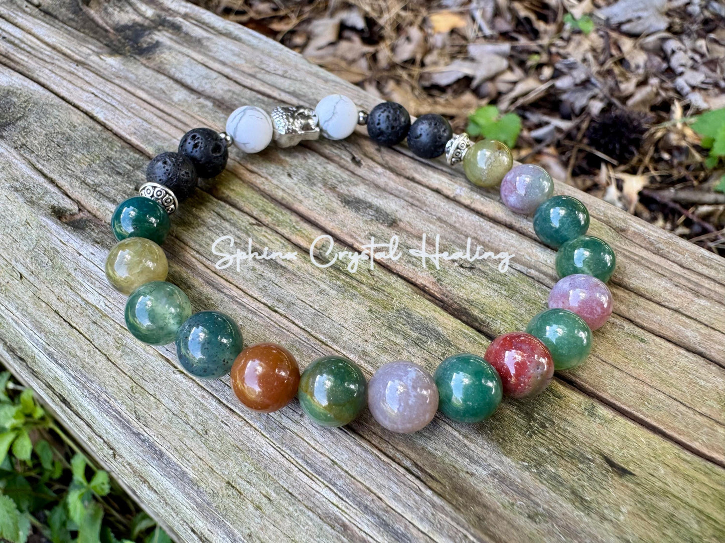 Peaceful Wellbeing - Spiritual Growth " Enlightenment and Patience " Real Quality Stones - Crystal Gemstone Healing Bracelet