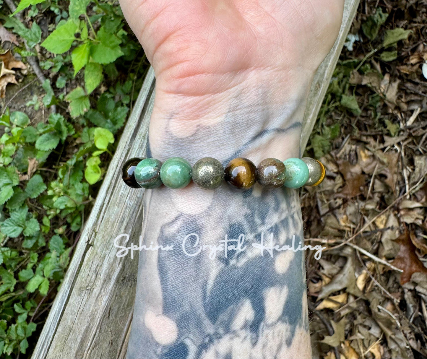 10MM Strength & Wisdom Bracelet " Dragon Heart " Courage and Protection - Self Empowerment - Crystal Healing Gemstones