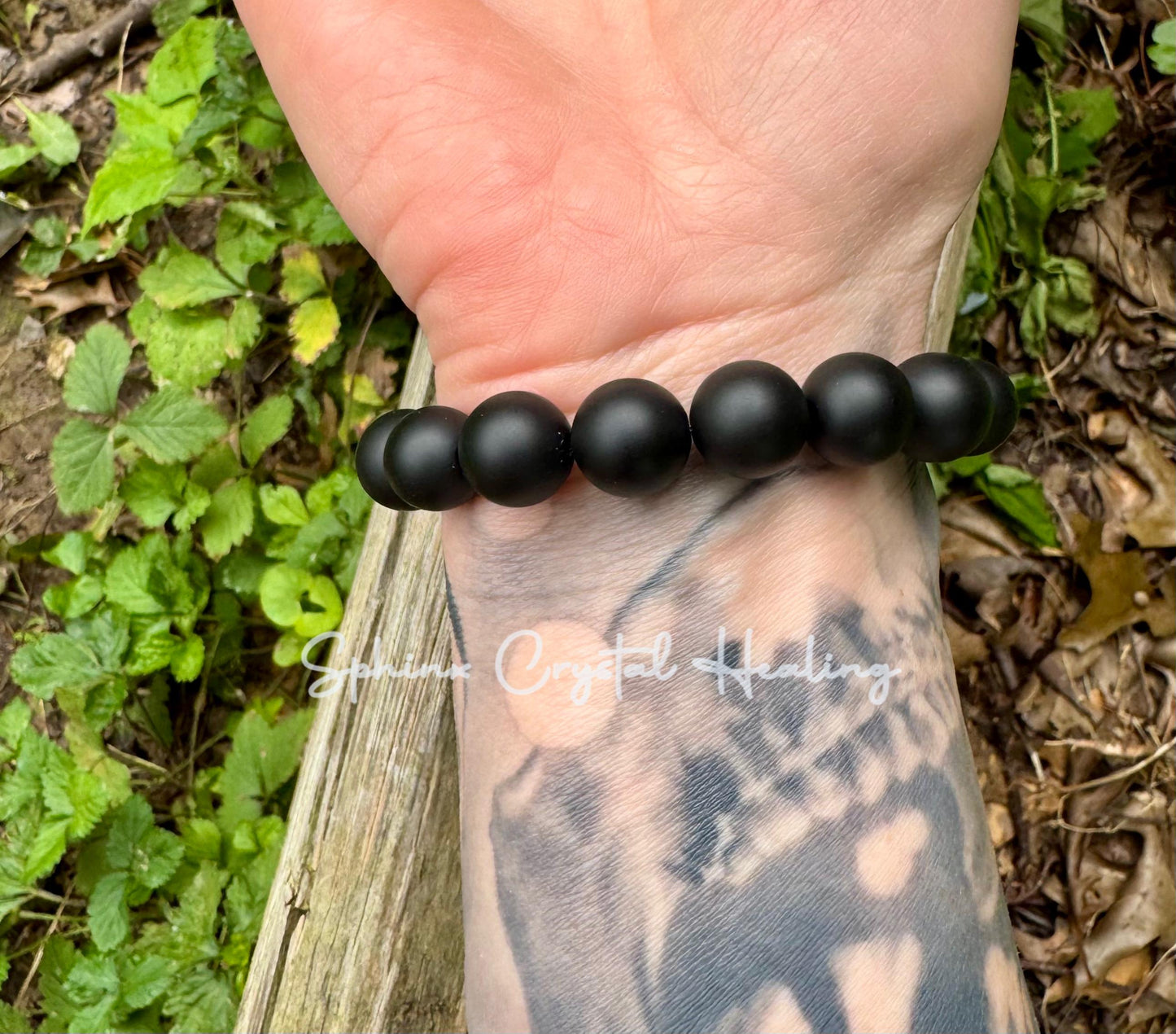 12mm EMF Protection - Strength & Courage " A Warrior's Battle Cry " AAA Shungite - Tigers Eye - Onyx - Real Crystal Gemstone Bracelet