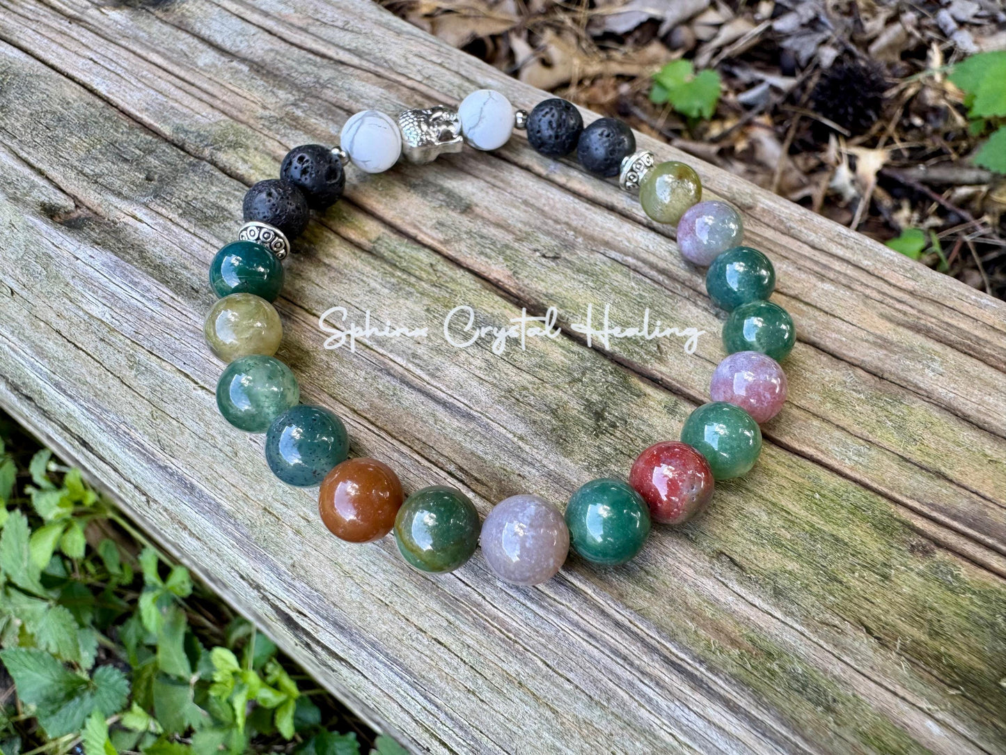 Peaceful Wellbeing - Spiritual Growth " Enlightenment and Patience " Real Quality Stones - Crystal Gemstone Healing Bracelet