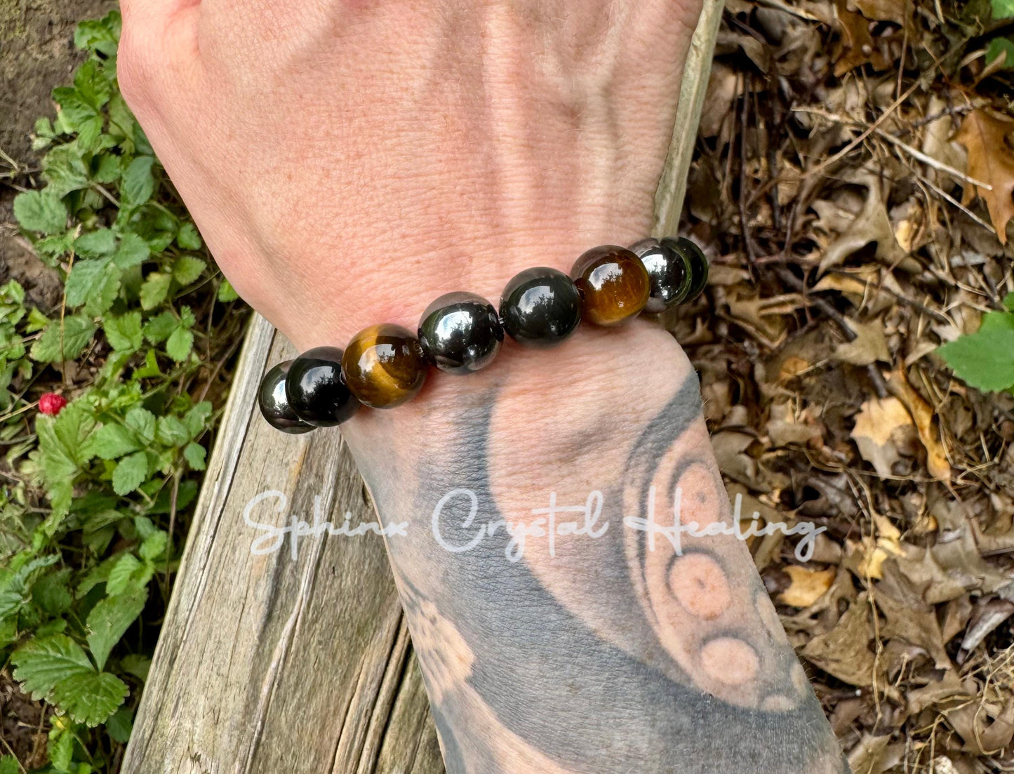 12MM Protection Bracelet - Strength - Courage " Triple Threat " Aura Shield - Confidence - Anxiety and Stress Support - Crystal Gemstones