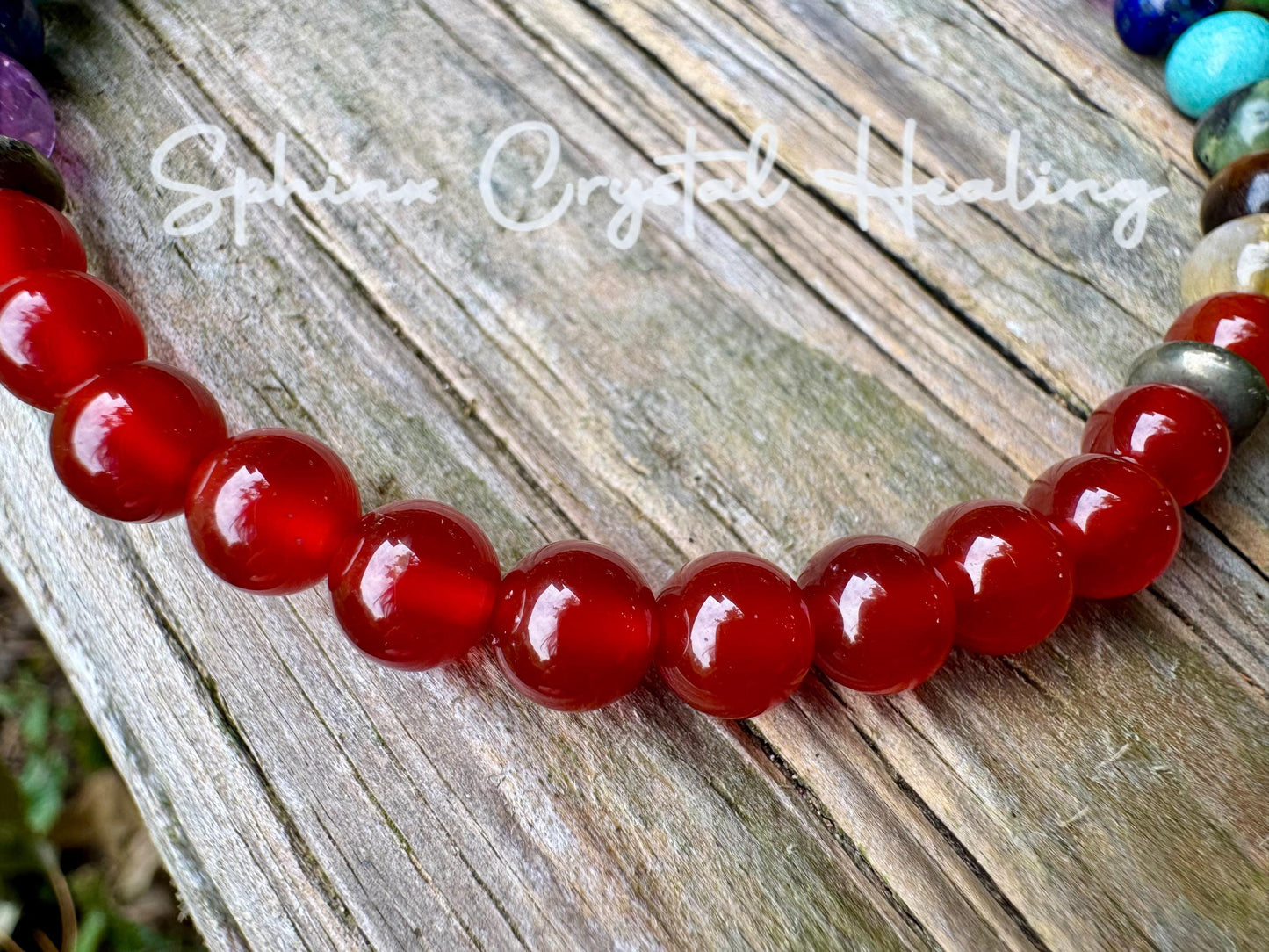 Strength & Creativity Anklet - Chakra Balance - Protection and Courage - Red Carnelian - Pyrite - Real Crystal Healing Empowerment Gemstones