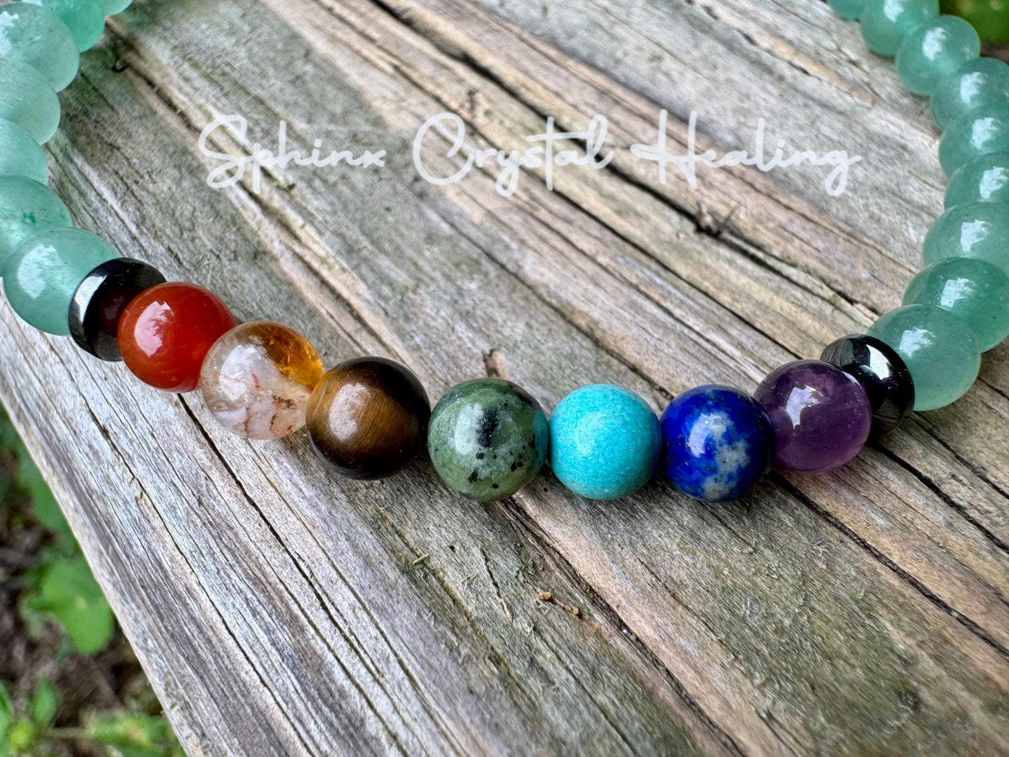 Chakra Balance Anklet - Green Adventurine - Emotional Healing - Real High Quality Gemstone Ankle Bracelet - Heart Activation and Protection