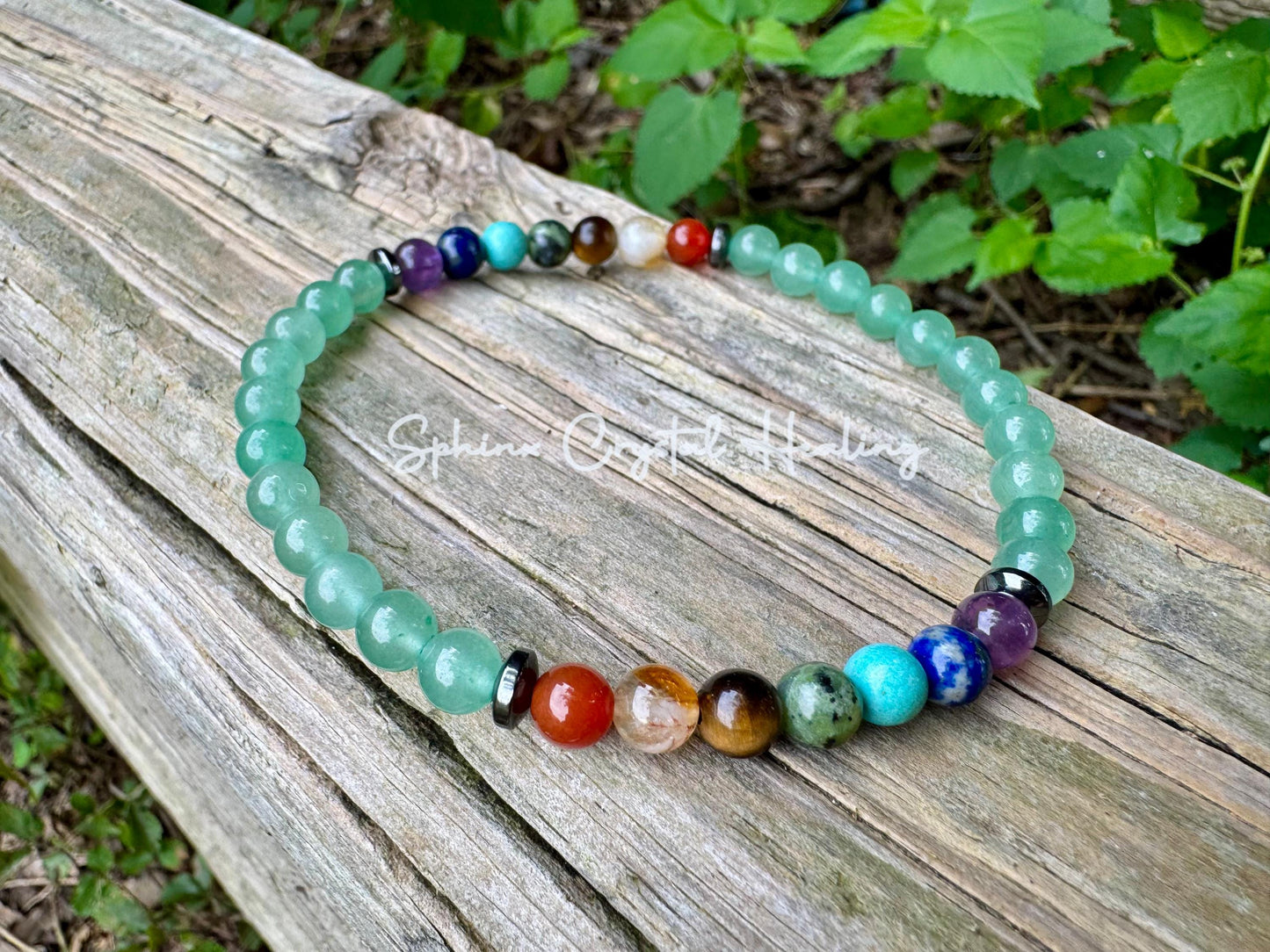 Chakra Balance Anklet - Green Adventurine - Emotional Healing - Real High Quality Gemstone Ankle Bracelet - Heart Activation and Protection