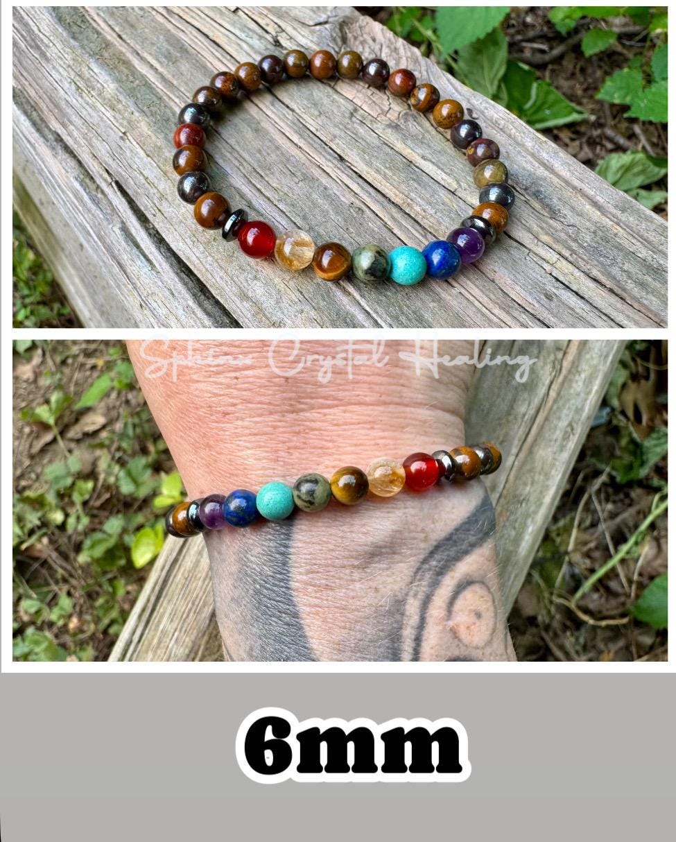 Chakra Balance - AAA High Grade Red Tiger Iron - Grounding - Strength - Protection - Real Quality Crystal Healing Gemstone Bracelet
