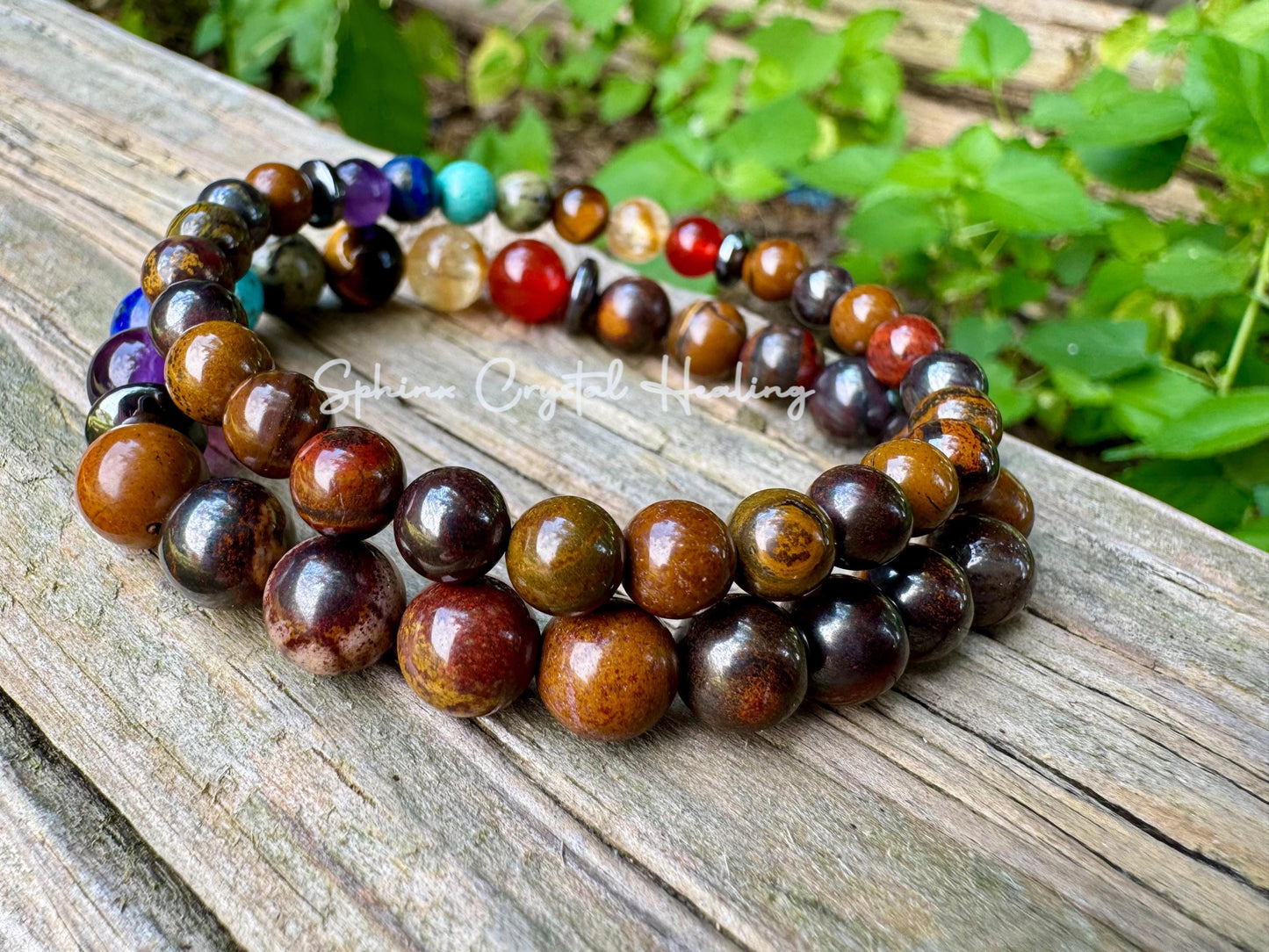 Chakra Balance - AAA High Grade Red Tiger Iron - Grounding - Strength - Protection - Real Quality Crystal Healing Gemstone Bracelet
