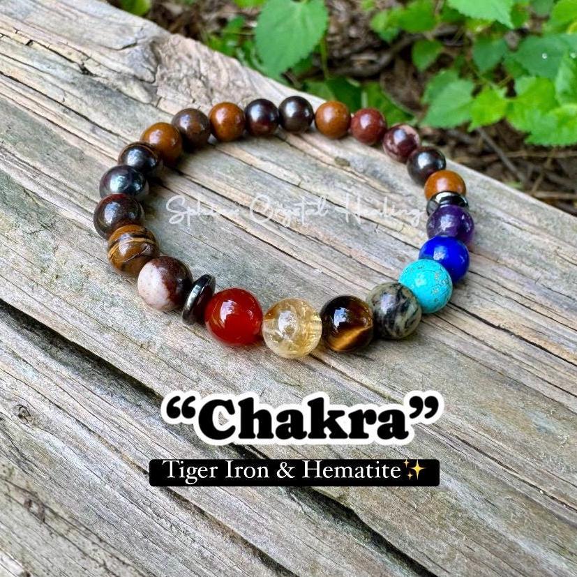 Chakra Balance - AAA High Grade Red Tiger Iron - Grounding - Strength - Protection - Real Quality Crystal Healing Gemstone Bracelet