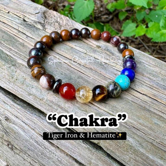 Chakra Balance - AAA High Grade Red Tiger Iron - Grounding - Strength - Protection - Real Quality Crystal Healing Gemstone Bracelet