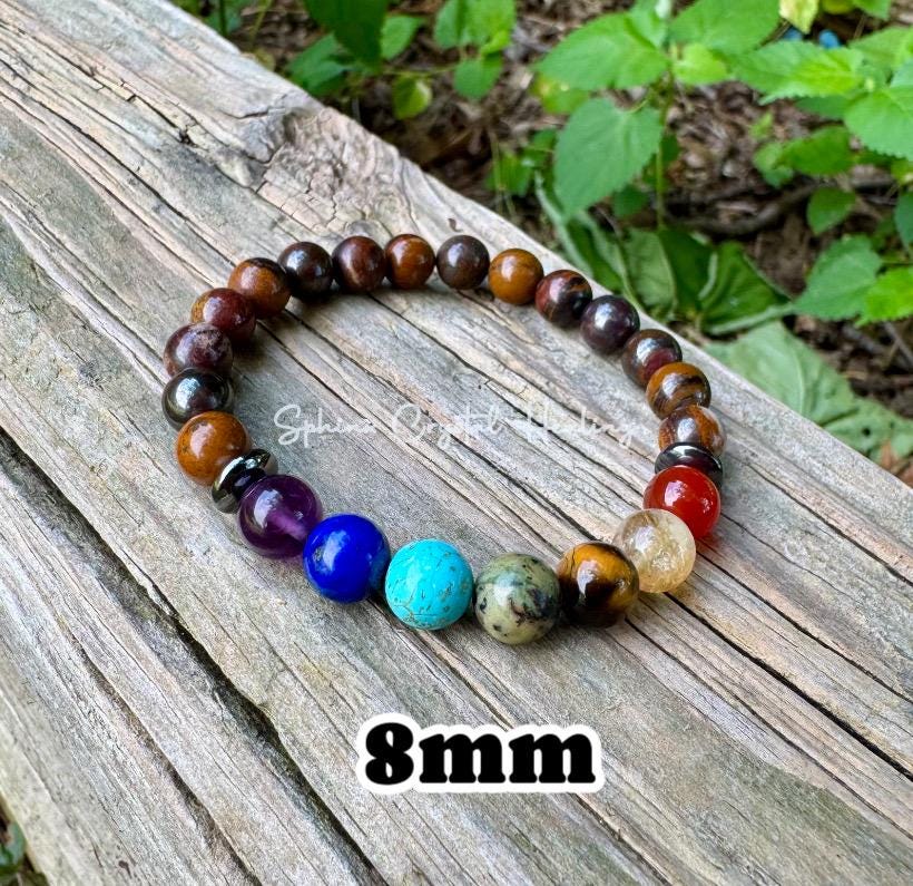 Chakra Balance - AAA High Grade Red Tiger Iron - Grounding - Strength - Protection - Real Quality Crystal Healing Gemstone Bracelet