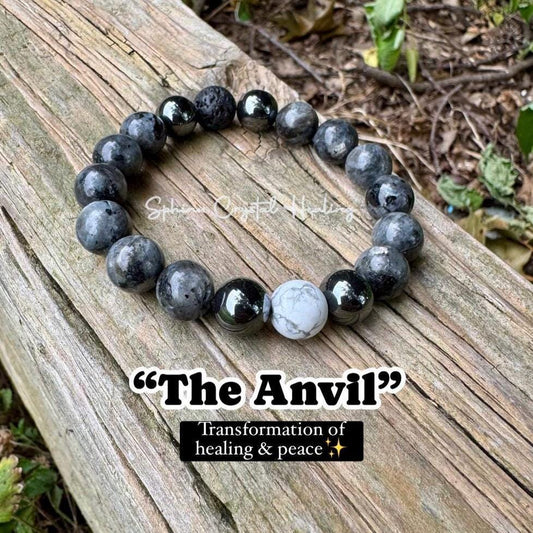 10MM Empath Transformation - Protection  " The Anvil " Grief  Peace Emotional Healing Crystal Therapy Balance Bracelet