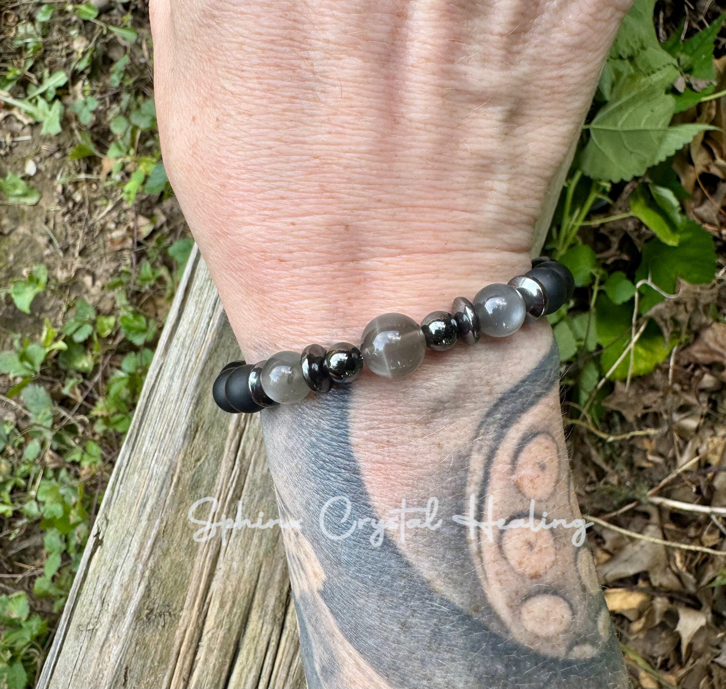 Triple Moon Goddess Energy - IMPERFECT Stones - Rare Black Moonstone - Hecate Spiritual Protection - Onyx  Jet - Crystal DISCOUNTED Bracelet
