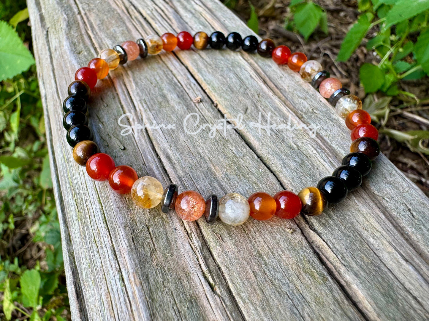 Leo Fire Energy - RARE Sunstone "The Fearless Leo" July August Birthday - Zodiac Birthstones - Carnelian - Onyx - Citrine Crystal Anklet