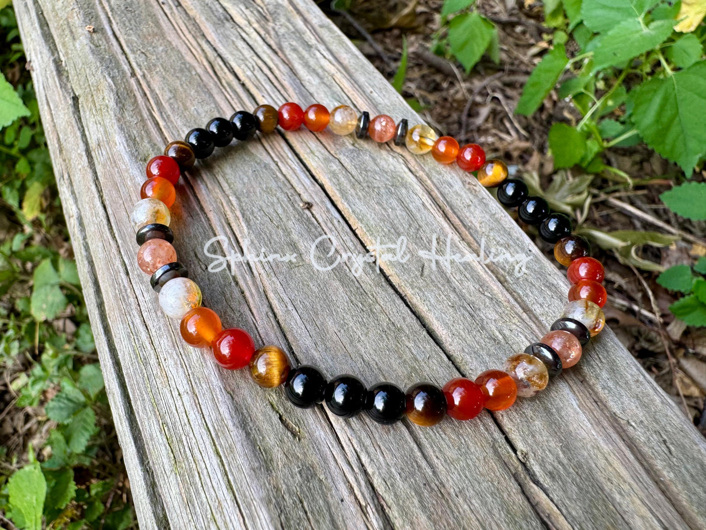 Leo Fire Energy - RARE Sunstone "The Fearless Leo" July August Birthday - Zodiac Birthstones - Carnelian - Onyx - Citrine Crystal Anklet