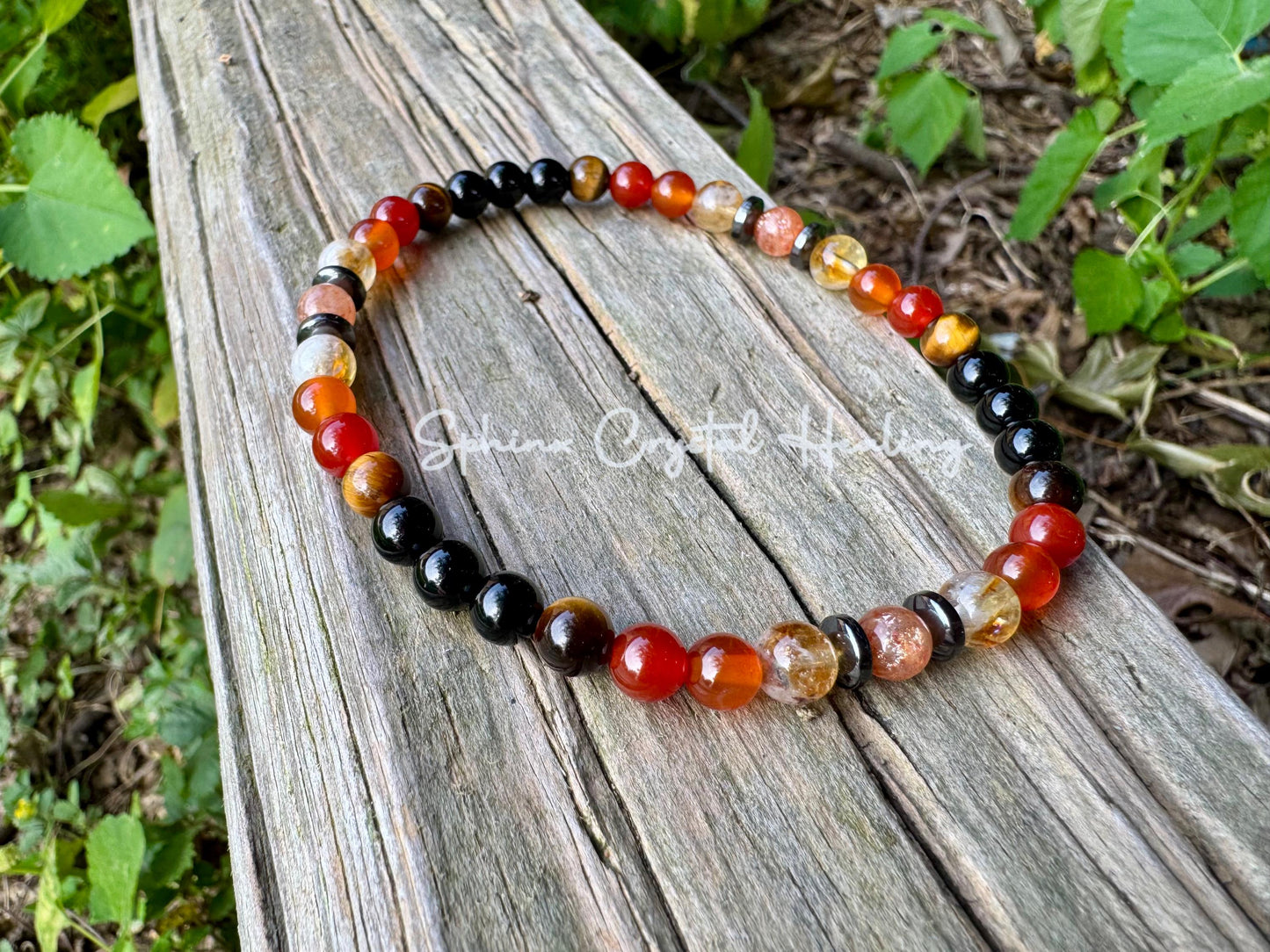 Leo Fire Energy - RARE Sunstone "The Fearless Leo" July August Birthday - Zodiac Birthstones - Carnelian - Onyx - Citrine Crystal Anklet