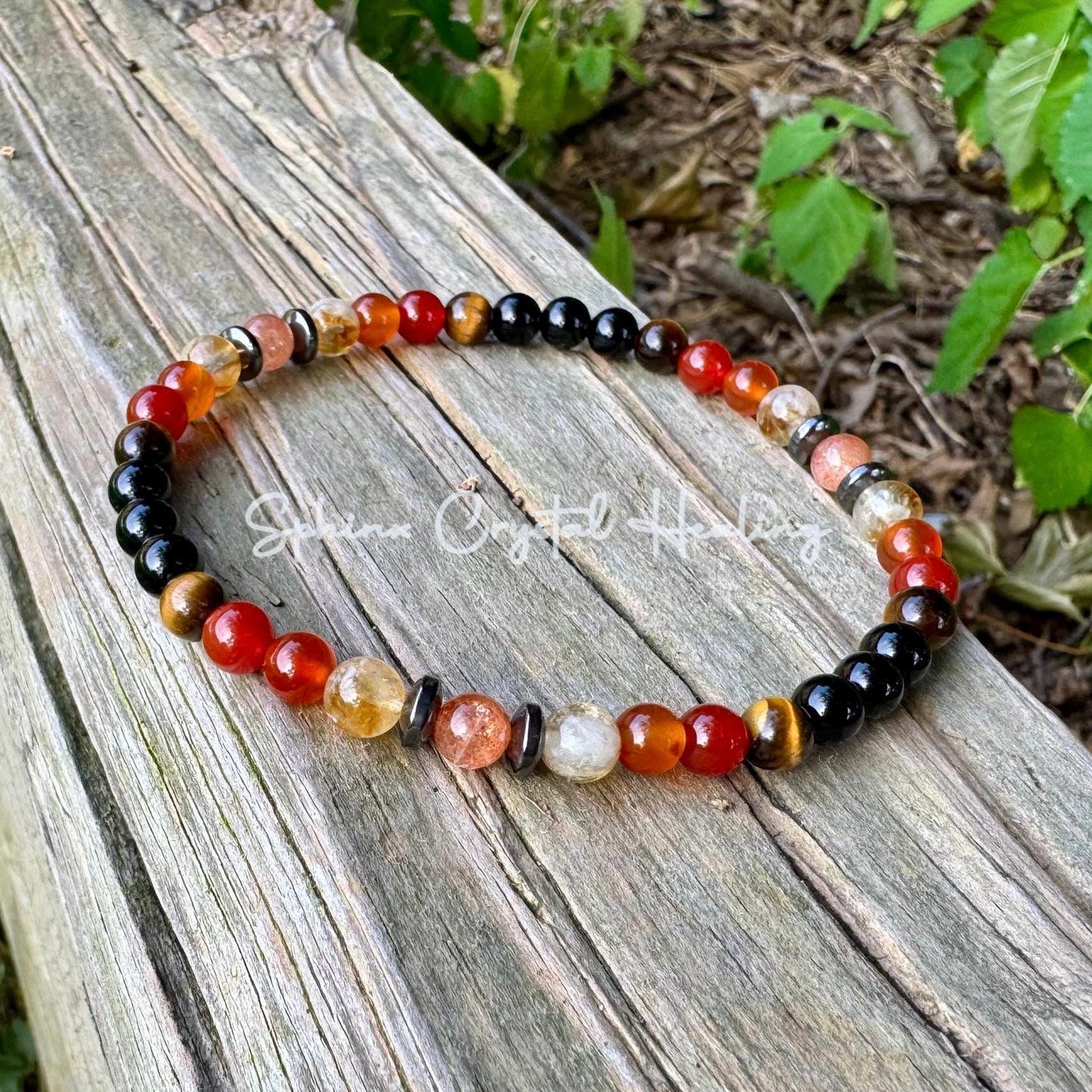 Leo Fire Energy - RARE Sunstone "The Fearless Leo" July August Birthday - Zodiac Birthstones - Carnelian - Onyx - Citrine Crystal Anklet