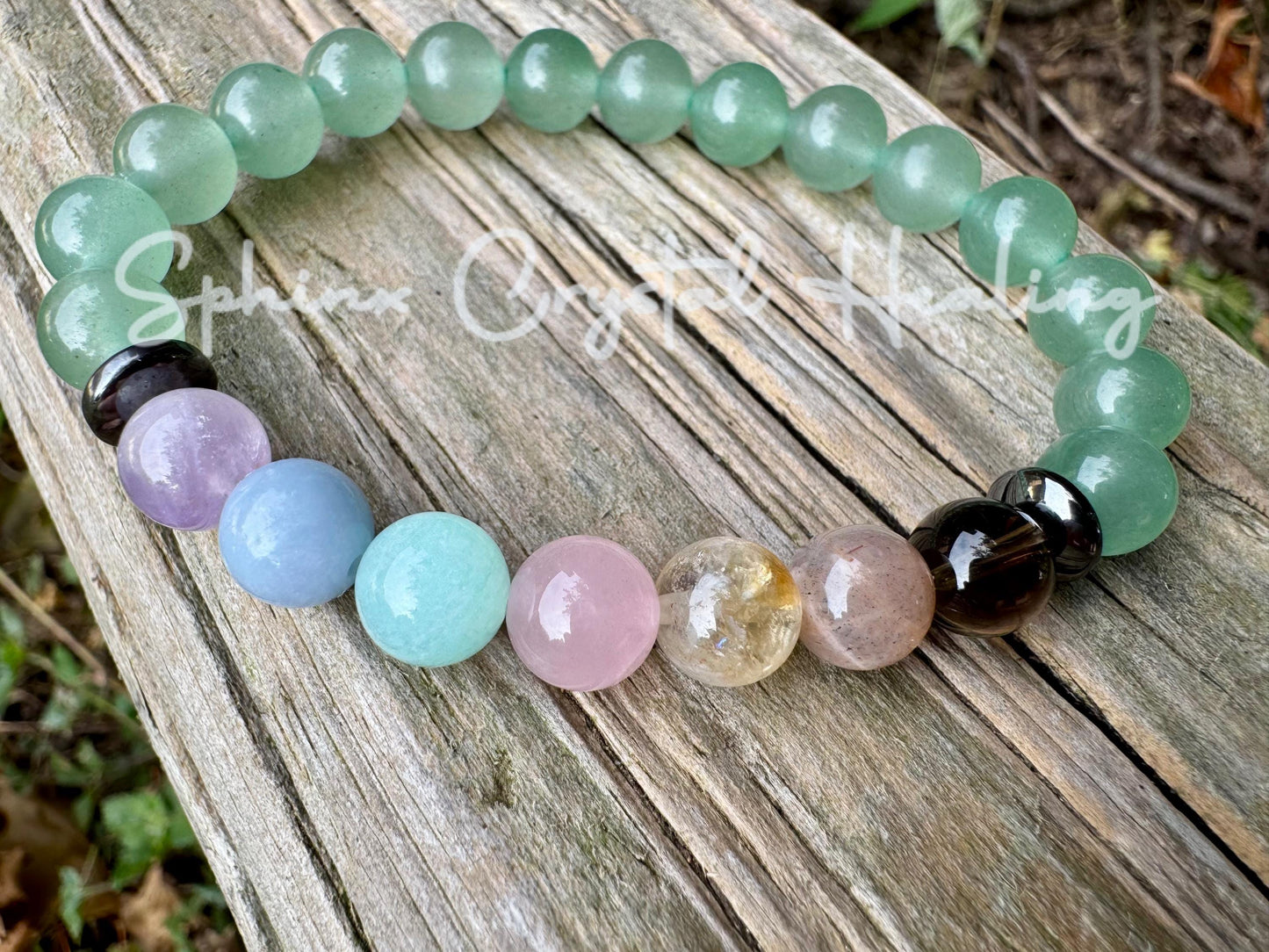 8mm Heart Healing & Emotional Support - PASTEL Chakra Stones - AAA Green Aventurine - Peaceful Energy - Crystal Healing Gemstone Bracelet