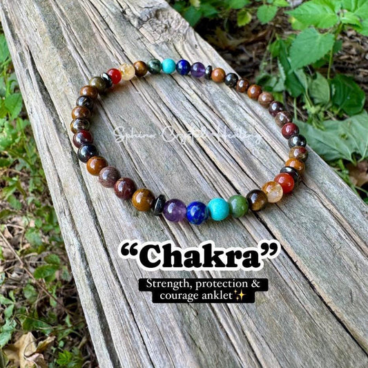 Strength Protection & Courage - AAA High Grade Red Tiger Iron - Chakra Energy Balance - Real Quality Crystal Healing Gemstone Anklet