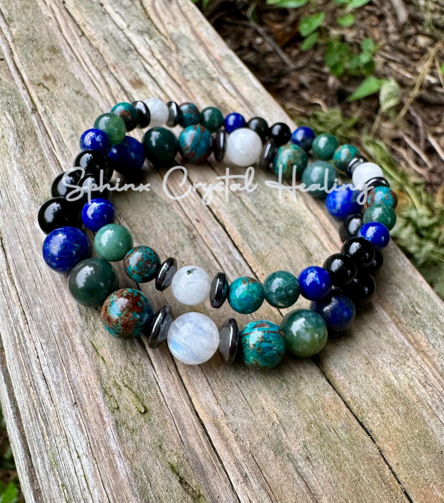 Virgo Energy - Zodiac Horoscope " The Humble Virgo " August September Birthday - Crystal Healing Gemstone Bracelet - Chrysocolla - Lapis