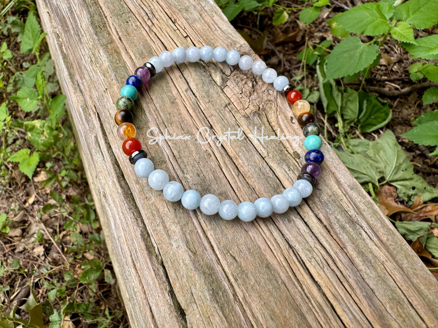 Calming Stress Relief - Chakra Balance - AAA Pale Blue Aquamarine Anklet - Anxiety Support - Real Crystal Healing Gemstone Ankle Bracelet