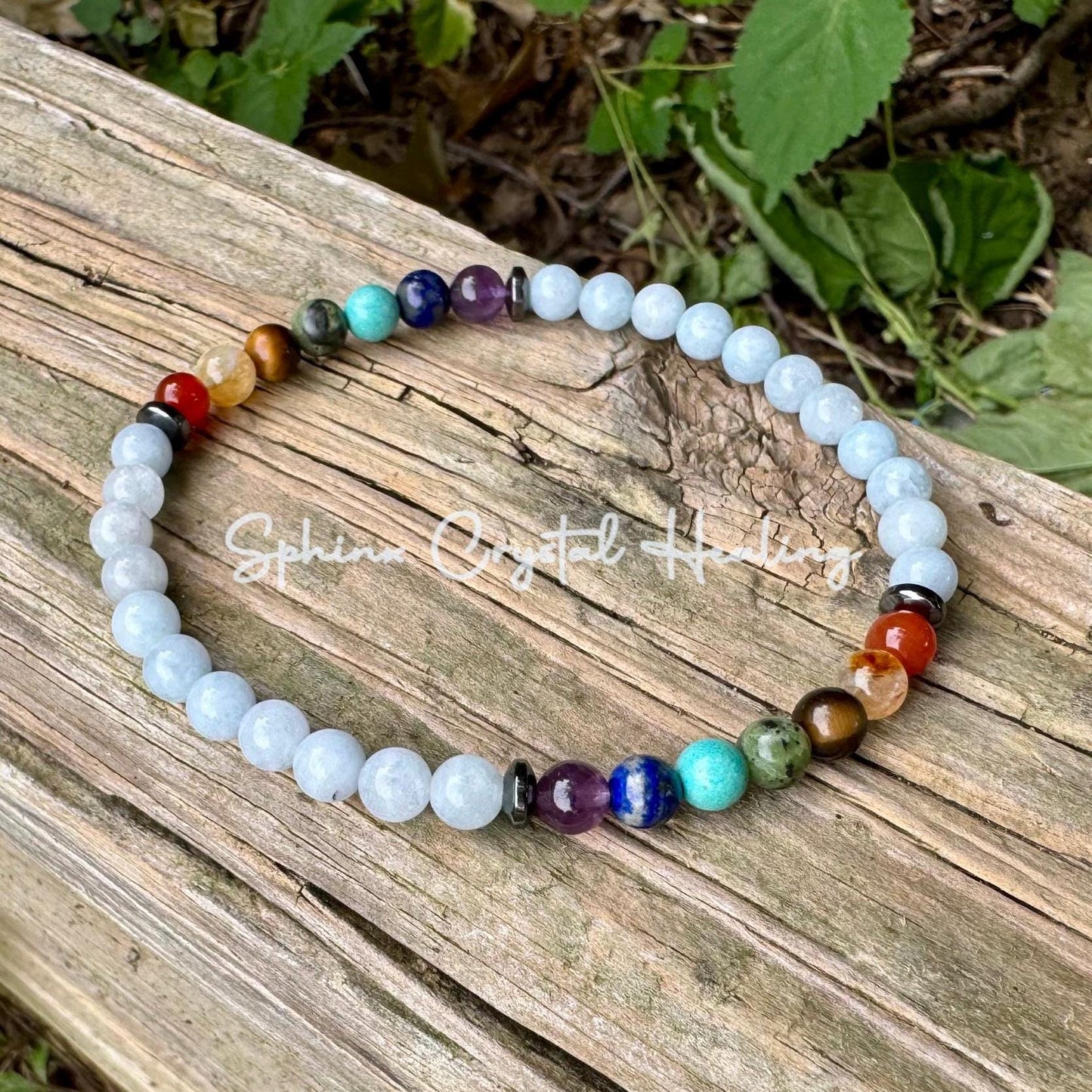 Calming Stress Relief - Chakra Balance - AAA Pale Blue Aquamarine Anklet - Anxiety Support - Real Crystal Healing Gemstone Ankle Bracelet