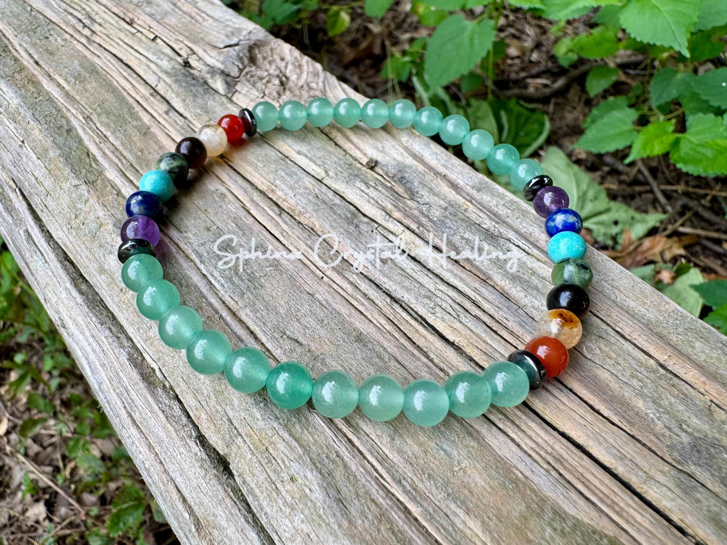 Chakra Balance Anklet - Green Adventurine - Emotional Healing - Real High Quality Gemstone Ankle Bracelet - Heart Activation and Protection