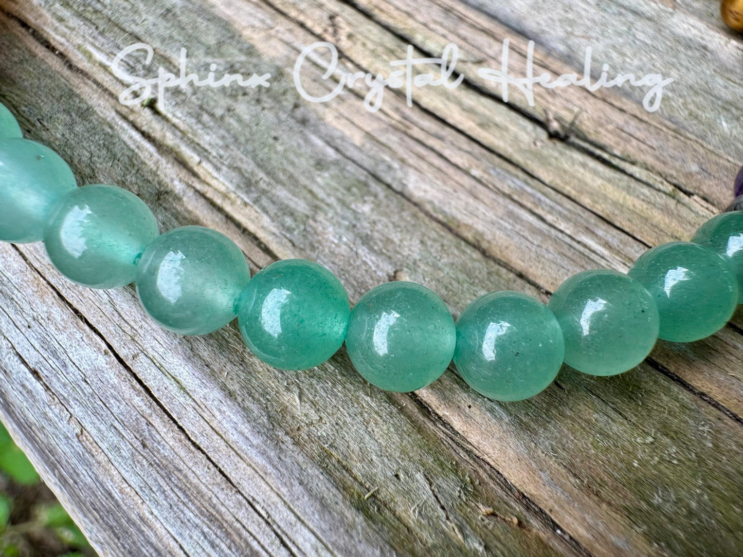 Chakra Balance Anklet - Green Adventurine - Emotional Healing - Real High Quality Gemstone Ankle Bracelet - Heart Activation and Protection