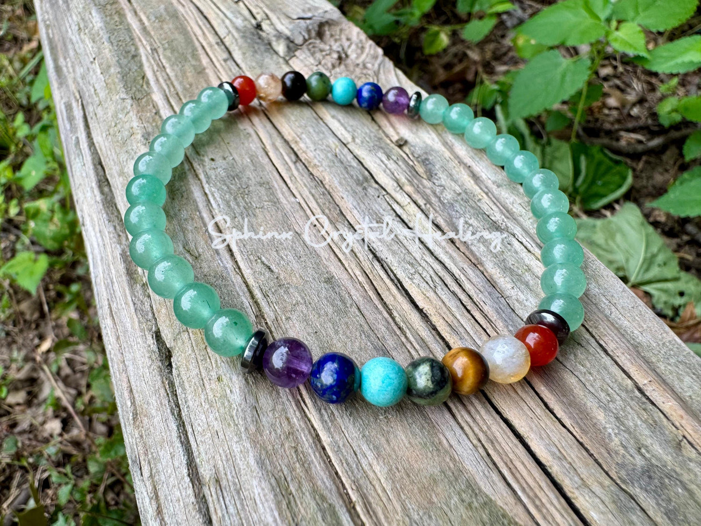 Chakra Balance Anklet - Green Adventurine - Emotional Healing - Real High Quality Gemstone Ankle Bracelet - Heart Activation and Protection