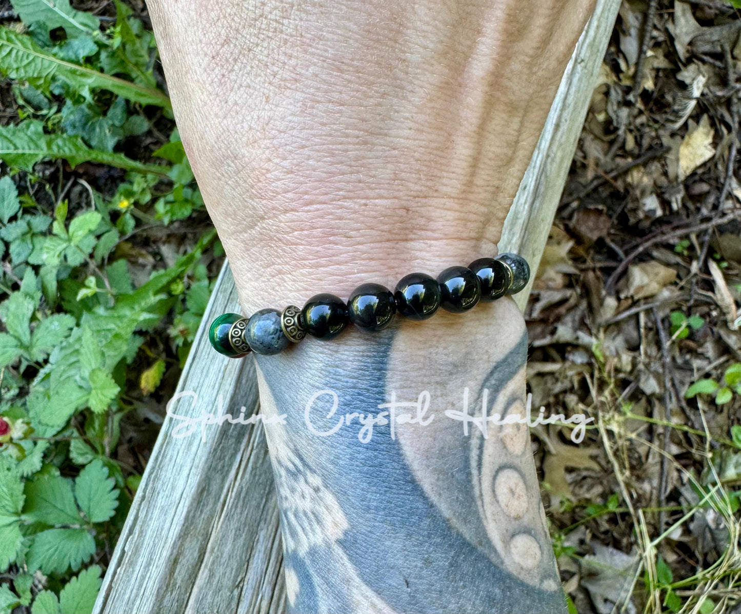Scorpio Energy - Zodiac Bracelet " The Protector , Scorpio " October November Birthday - Birthstone Crystals & Gemstones - Bronze Accents