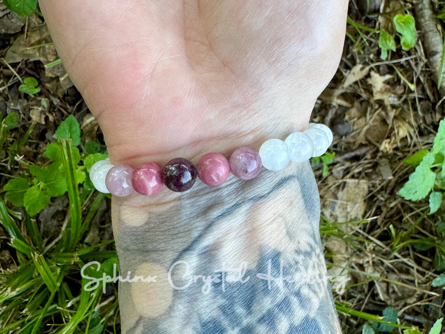 Self Love & Feminine Energy - Emotional Support " Love Boat " Aura Clearing - Moonstone - Rose Quartz - Eudialyte - Heart Healing Bracelet