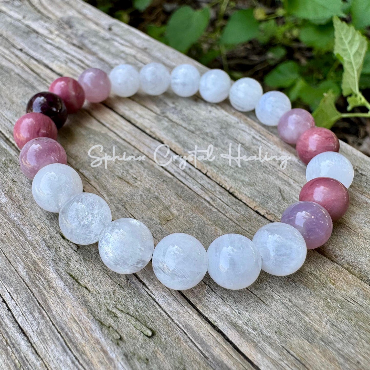 Self Love & Feminine Energy - Emotional Support " Love Boat " Aura Clearing - Moonstone - Rose Quartz - Eudialyte - Heart Healing Bracelet