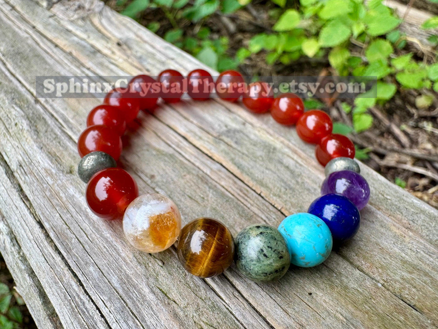 10MM Creativity & Strength - Chakra Balance - Protection - Motivation Drive - AAA Red Carnelian - Pyrite - Crystal Healing Gemstone Bracelet