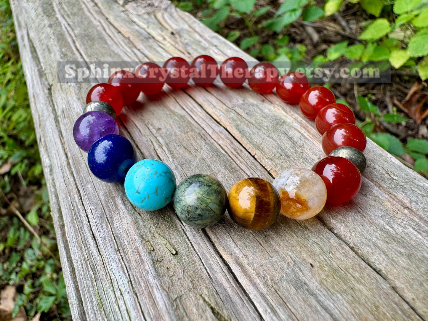 10MM Creativity & Strength - Chakra Balance - Protection - Motivation Drive - AAA Red Carnelian - Pyrite - Crystal Healing Gemstone Bracelet