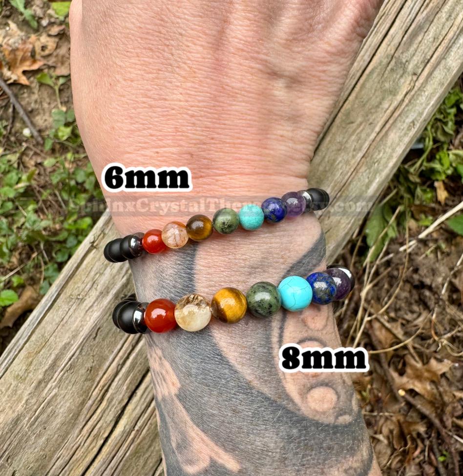 Chakra Balance - Negativity Protection - Negative Energy - Black Onyx - Aura Shield - REAL Crystal Gemstone Bracelet - Emotional Healing