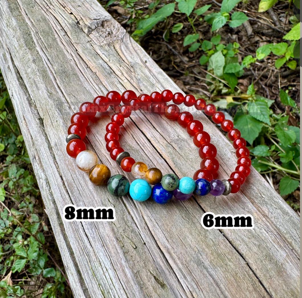 Chakra Balance - AAA High Grade Carnelian - Motivation - Strength & Courage - Emotional Healing - REAL Quality Gemstone Bracelet