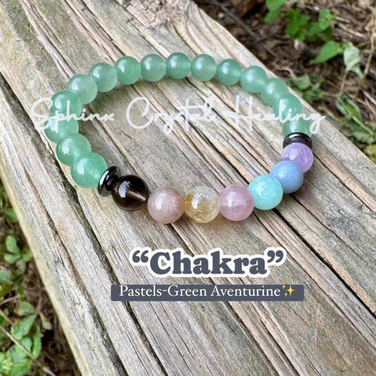 8mm Heart Healing & Emotional Support - PASTEL Chakra Stones - AAA Green Aventurine - Peaceful Energy - Crystal Healing Gemstone Bracelet