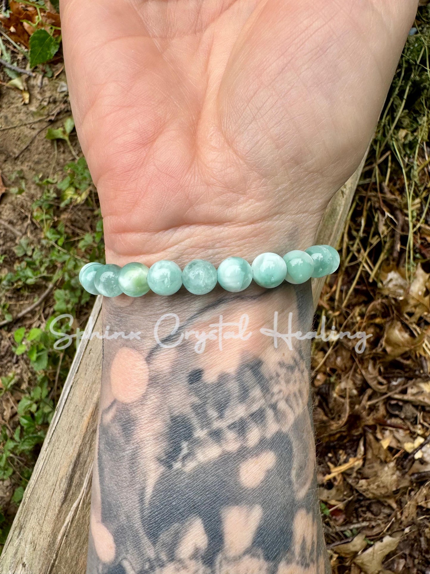 8mm RARE AAA Green Moonstone - Stress Relief & Anxiety Support - PASTEL Chakra Stones - Peaceful Energy - Crystal Healing Gemstone Bracelet
