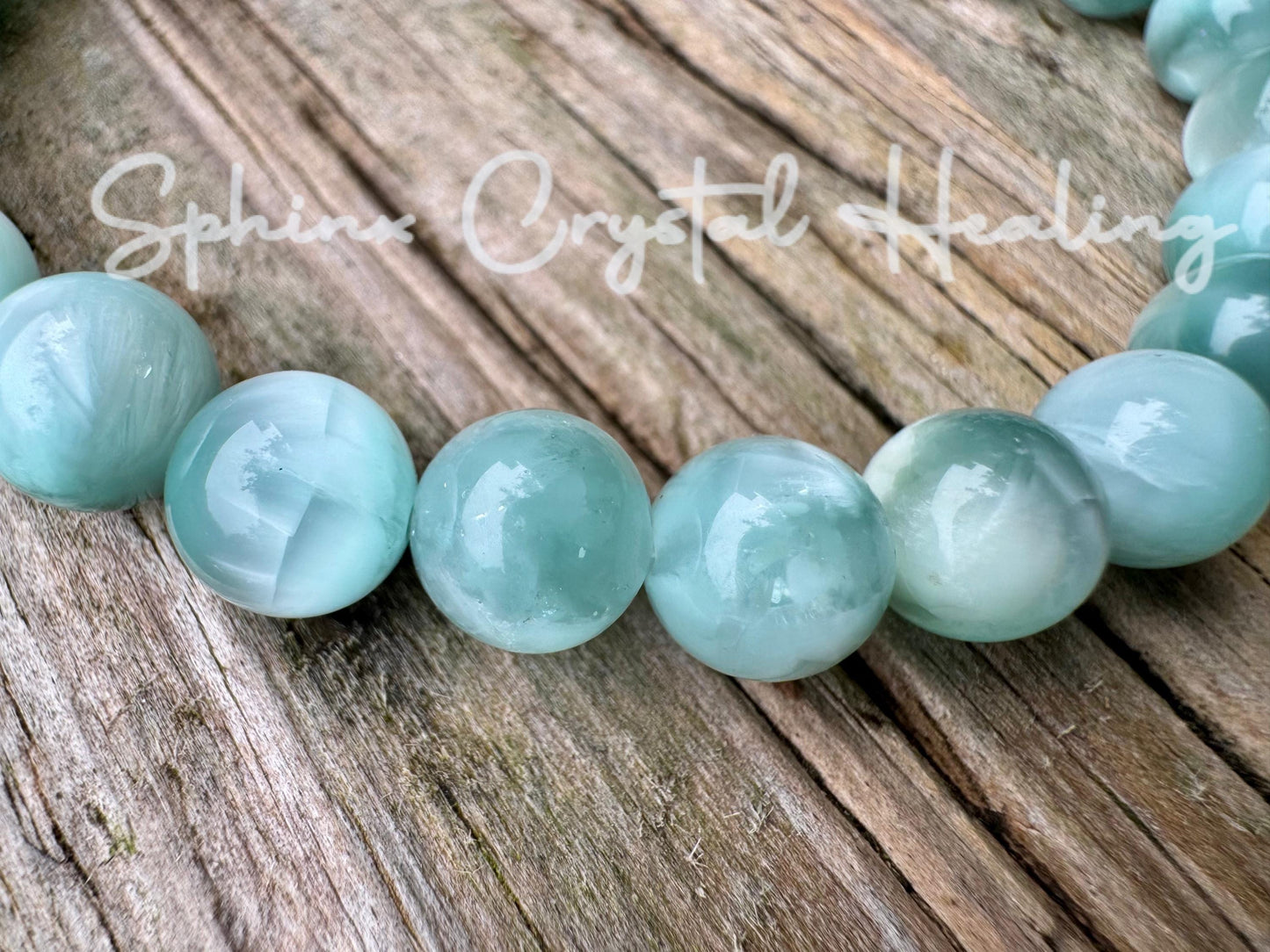 8mm RARE AAA Green Moonstone - Stress Relief & Anxiety Support - PASTEL Chakra Stones - Peaceful Energy - Crystal Healing Gemstone Bracelet