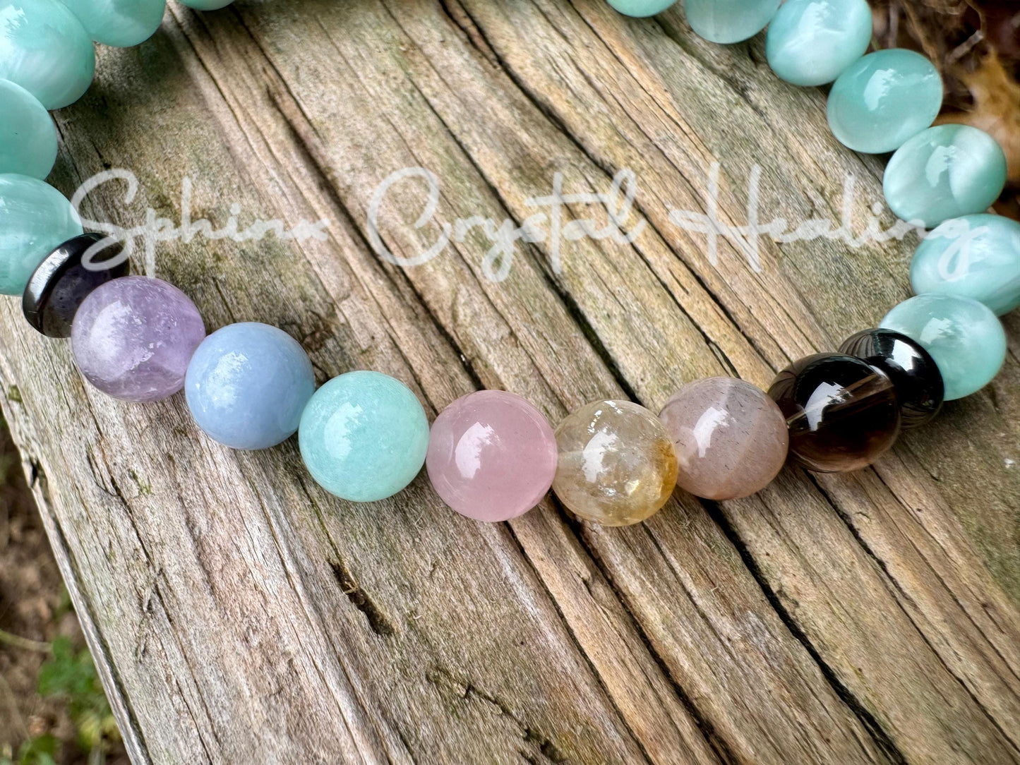 8mm RARE AAA Green Moonstone - Stress Relief & Anxiety Support - PASTEL Chakra Stones - Peaceful Energy - Crystal Healing Gemstone Bracelet