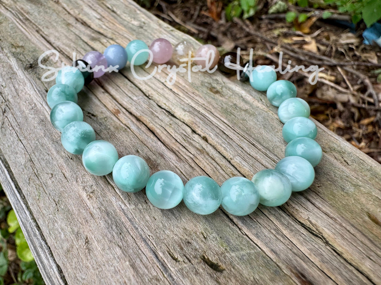 8mm RARE AAA Green Moonstone - Stress Relief & Anxiety Support - PASTEL Chakra Stones - Peaceful Energy - Crystal Healing Gemstone Bracelet