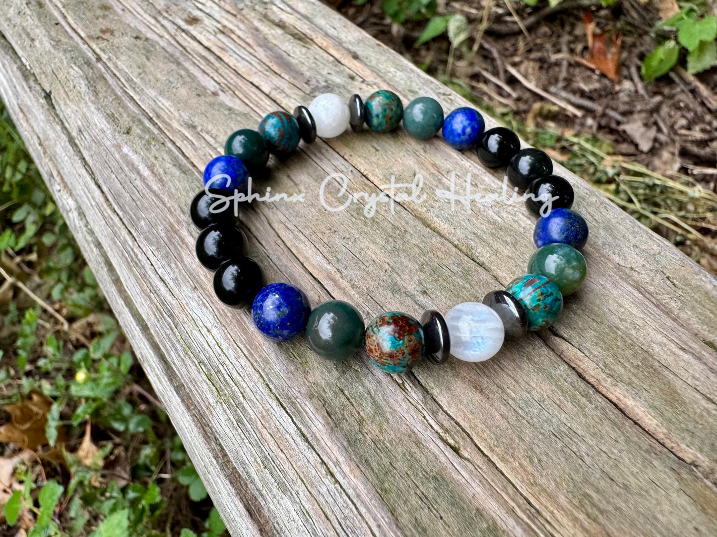 Virgo Energy - Zodiac Horoscope " The Humble Virgo " August September Birthday - Crystal Healing Gemstone Bracelet - Chrysocolla - Lapis