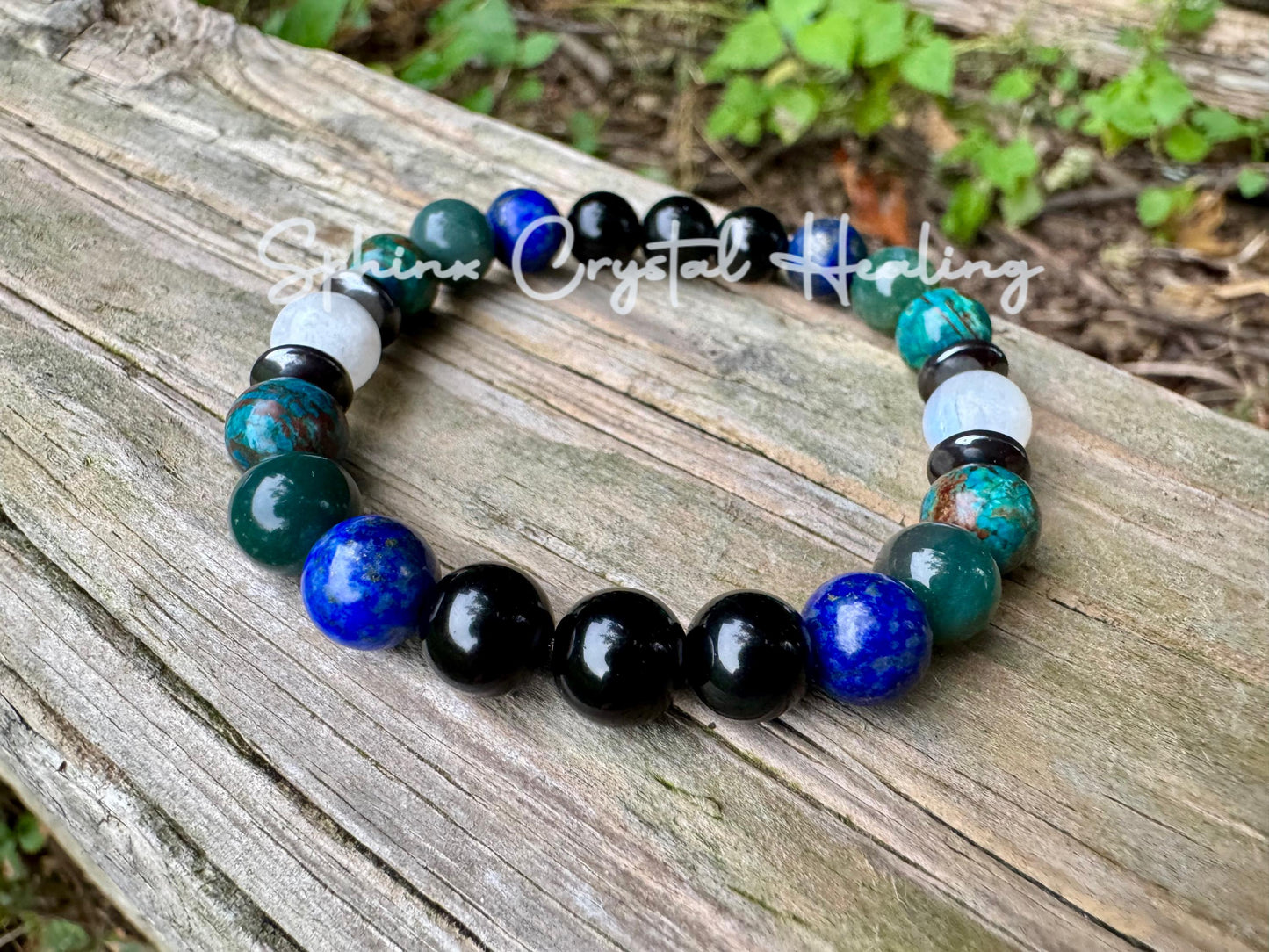 Virgo Energy - Zodiac Horoscope " The Humble Virgo " August September Birthday - Crystal Healing Gemstone Bracelet - Chrysocolla - Lapis