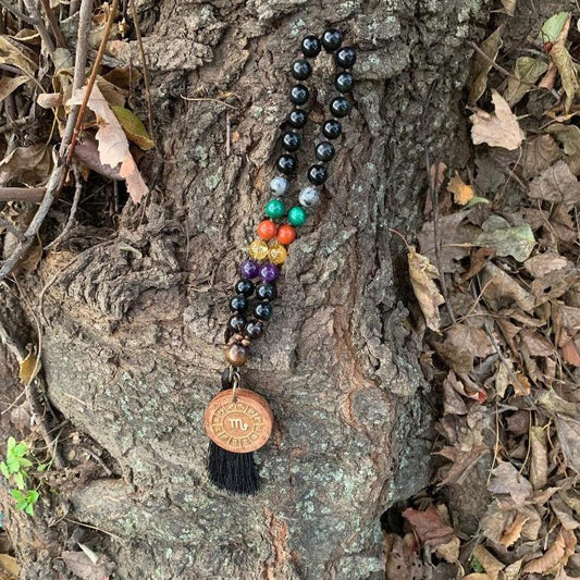 Scorpio Energy Car Charm - Zodiac Horoscope " The Protector Scorpio " October November Birthday - Crystal Rear View Mirror Mala Ornament