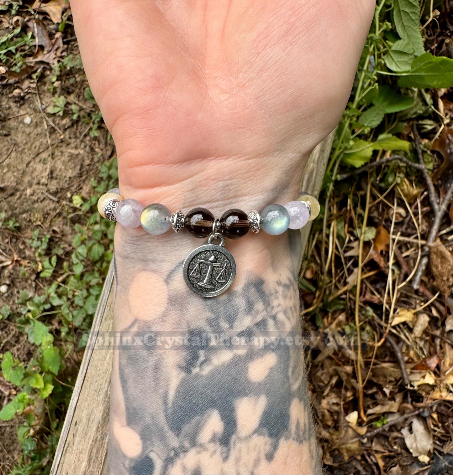 Libra Sign Energy - Zodiac Horoscope " The Diplomat , Libra " September October Birthday - Real Quality Gemstones - Crystal Healing Bracelet