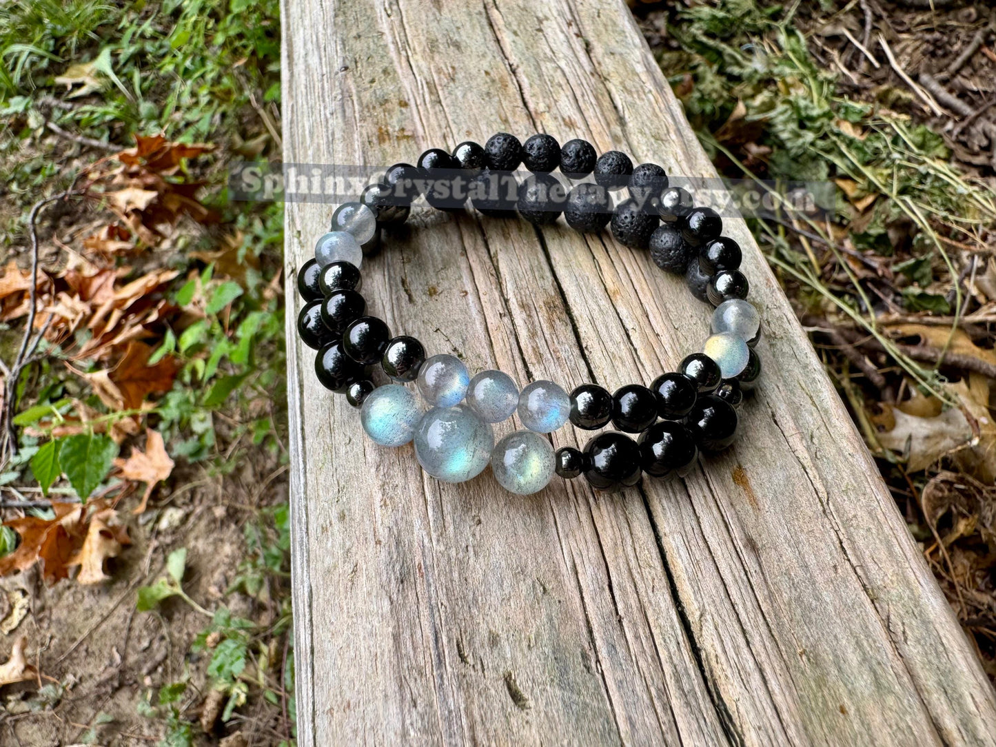 Empath Protection - Aura Shield - Absorb Negativity " The Empath's Raincoat "  Black Tourmaline Gemstones - Crystal Healing Empathy Bracelet