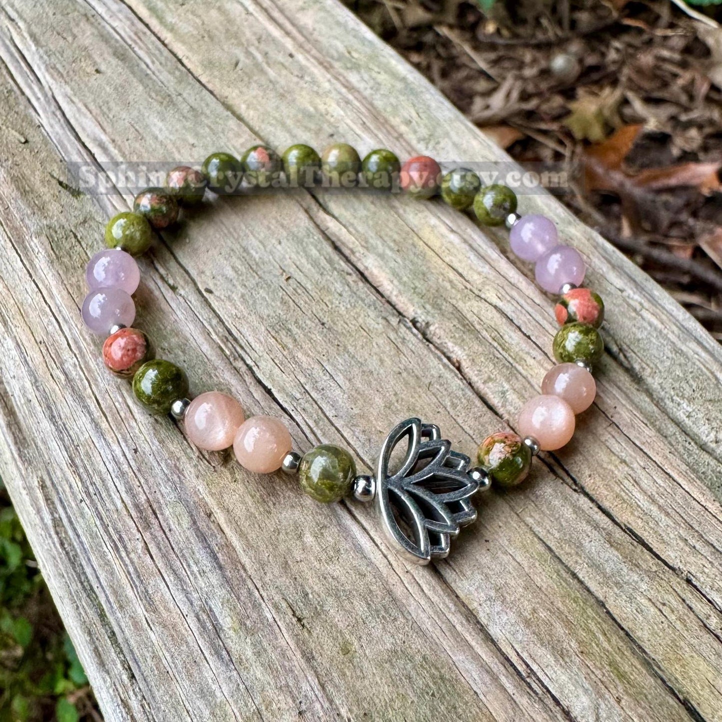 Fertility - Pregnancy - Hormone Balance "Lady Lotus" Feminine Energy - Menstrual Cycle - Menopause - Crystal Therapy Bracelet