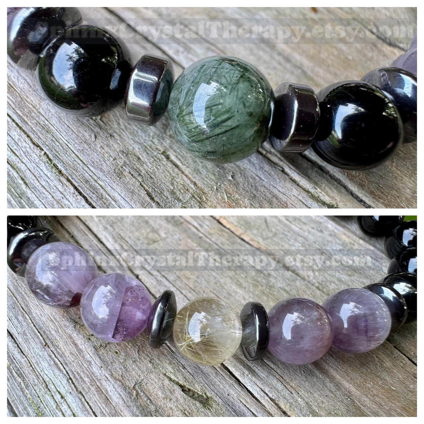 RARE AAA Auralite 23 - Higher Consciousness - Channeling " The Bridge of Awakening " Spiritual Angelic Communication REAL Crystal Bracelet