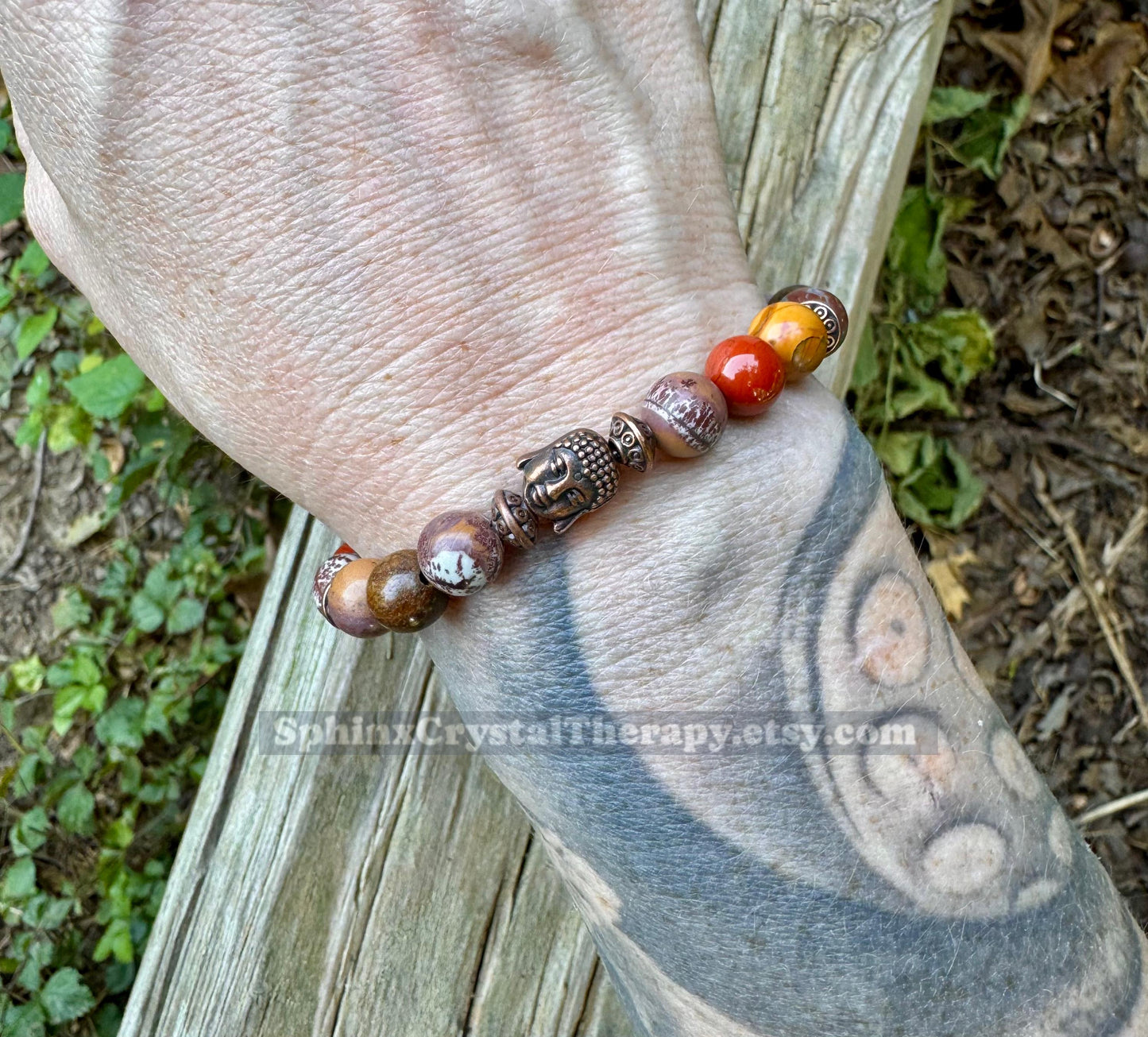 Grounded Connection to Earth " The Earthbind Totem " Enlightenment - Spiritual Growth Healing Grounding - Crystal Therapy Jasper Bracelet
