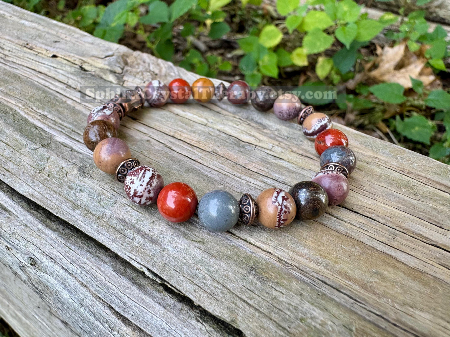 Grounded Connection to Earth " The Earthbind Totem " Enlightenment - Spiritual Growth Healing Grounding - Crystal Therapy Jasper Bracelet